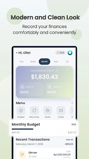 Ollo - Budget & Money Manager screenshot 1