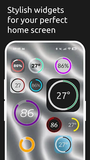 Battery Widget: Level & Color screenshot 1