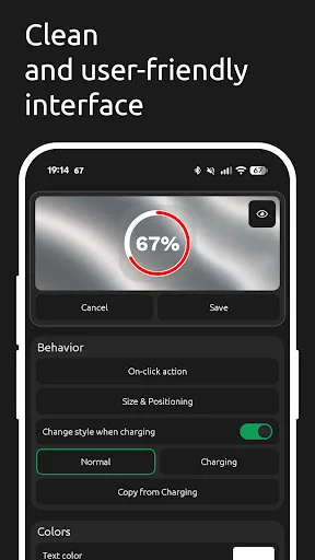 Battery Widget: Level & Color screenshot 2