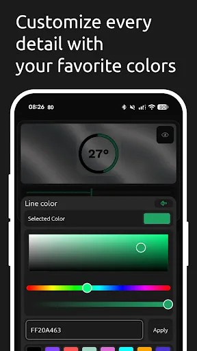 Battery Widget: Level & Color screenshot 4
