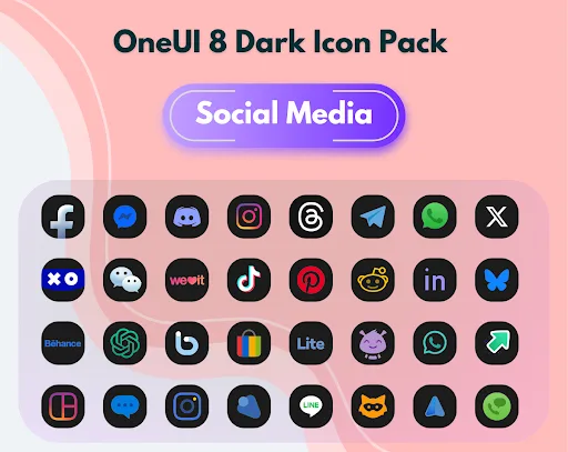 OneUI 8 Dark Icon Pack screenshot 3