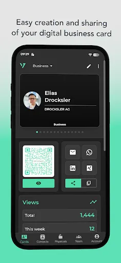 oneVcard - smart business card screenshot 1