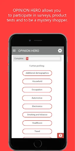 OPINION HERO - Market research screenshot 2