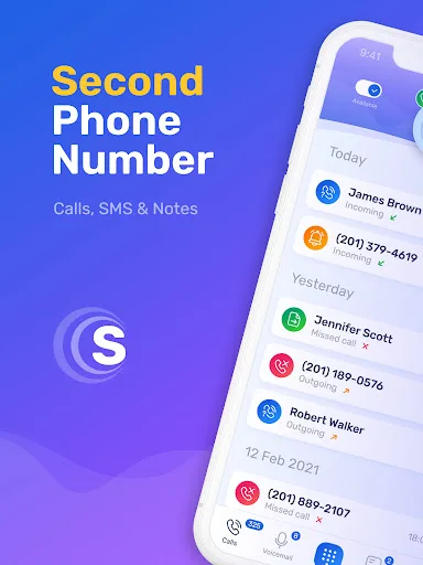 SmartCall: Second phone number screenshot 1