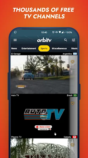 Orbitv: Live TV, IPTV Player screenshot 1