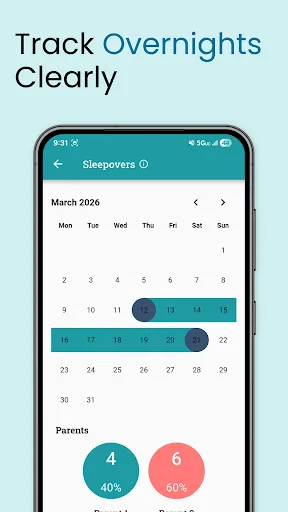 Our Days Co-Parenting Calendar screenshot 3