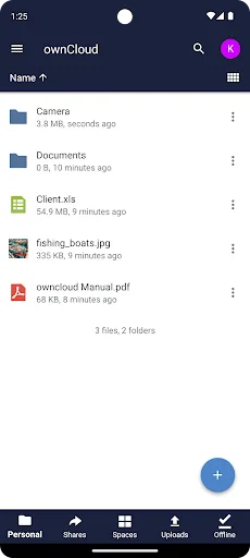 ownCloud screenshot 2