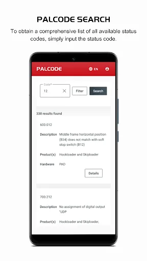 PALFINGER Palcode screenshot 1