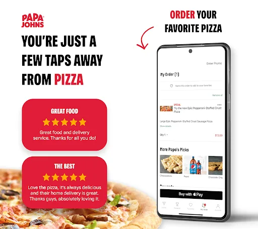 Papa Johns Pizza & Delivery screenshot 1