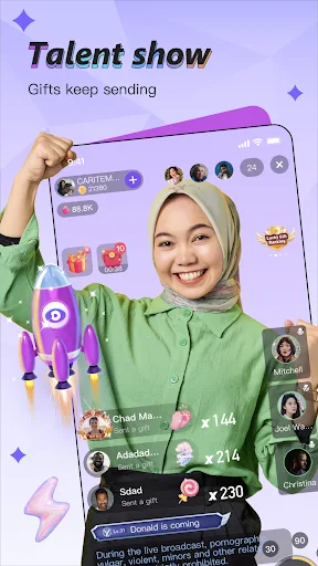 Papaya Live-Live Stream，Show screenshot 2