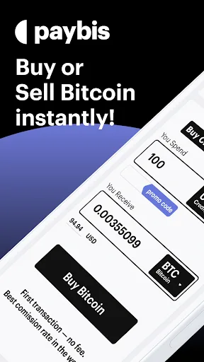 Crypto & Bitcoin Wallet Paybis screenshot 1