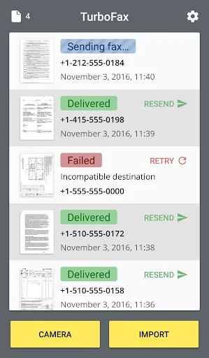 Turbo Fax: send fax from phone screenshot 1