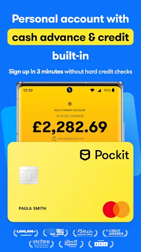 Pockit: Bank Card Alternative screenshot 1