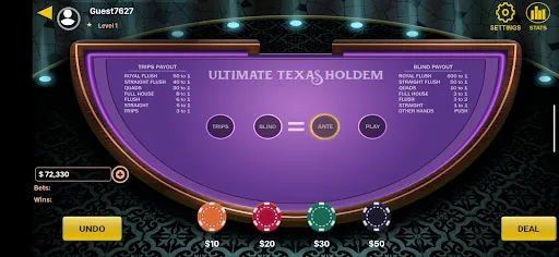 Ultimate Texas Holdem Offline screenshot 1