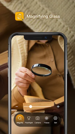 Magnifying Glass + Flashlight screenshot 1