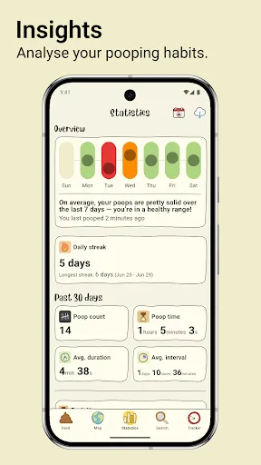 Poop Tracker, Calendar: Poopie screenshot 2