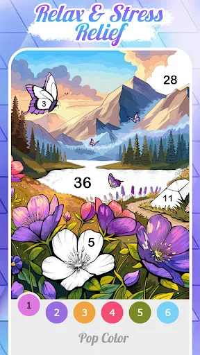 Pop Color - Paint by number screenshot 2