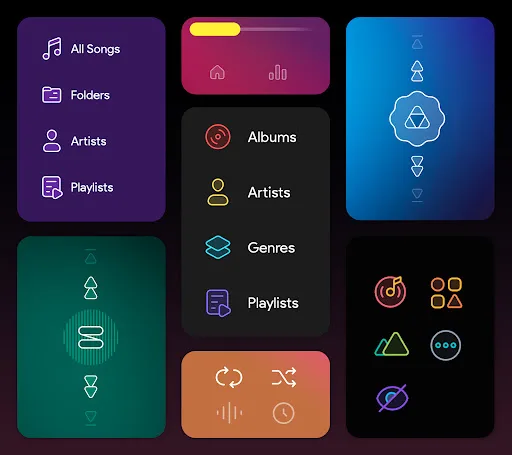 Dais Dark - Poweramp Skin screenshot 4
