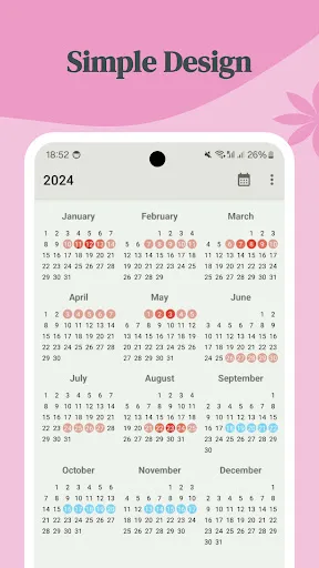 Simple Period tracker screenshot 2