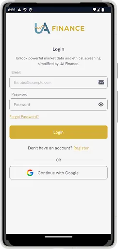 UA Finance screenshot 2