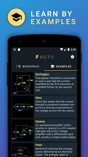 PROTO - circuit simulator screenshot 2