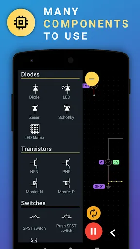 PROTO - circuit simulator screenshot 4