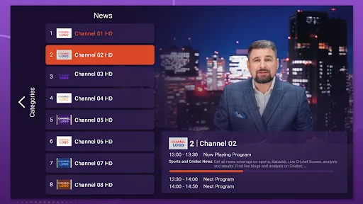 Purple Lite - IPTV Player screenshot 2