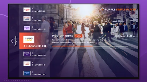 Purple Simple - IPTV Player screenshot 2