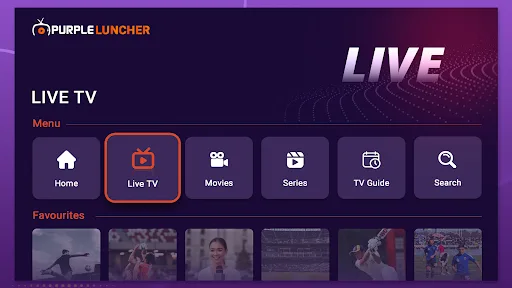 Purple Launcher - IPTV Player screenshot 1