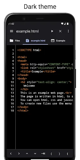 WebCode - html, css, js ide screenshot 2