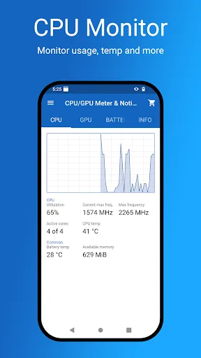 CPU/GPU/Battery Monitor & Noti screenshot 1