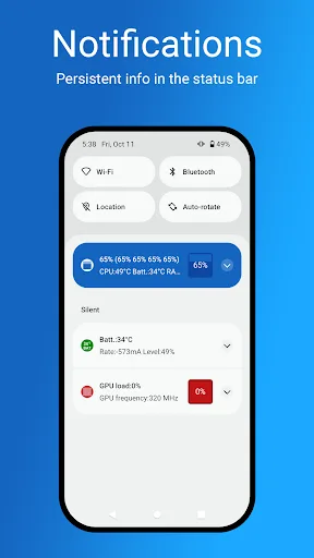 CPU/GPU/Battery Monitor & Noti screenshot 3