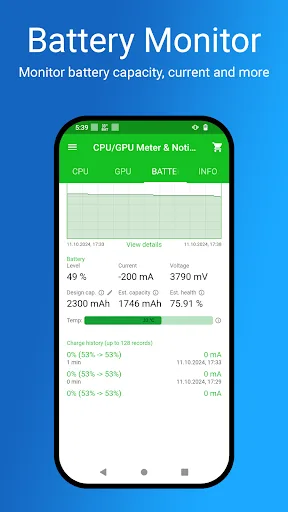 CPU/GPU/Battery Monitor & Noti screenshot 5