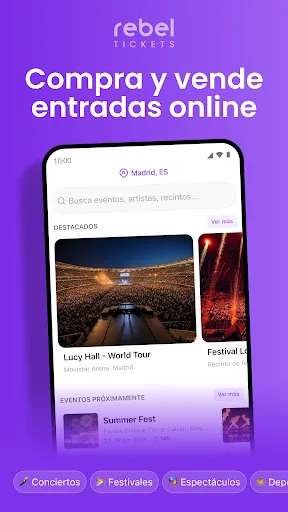 Rebel Tickets - Ticket resale screenshot 1