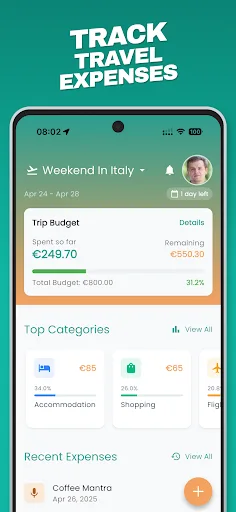 Travel Expense Budget Tracker screenshot 1
