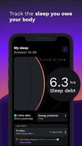 RISE: Sleep Tracker screenshot 2