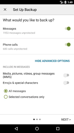 SMS Backup & Restore Pro screenshot 3