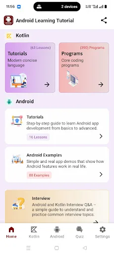 Learn Android Kotlin Tutorial screenshot 1