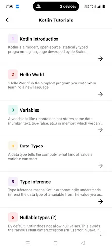 Learn Android Kotlin Tutorial screenshot 3