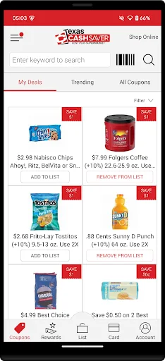 Texas Cash Saver screenshot 1