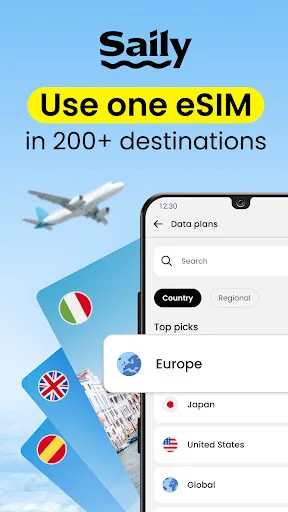 Saily eSIM: Travel Data Plans screenshot 1