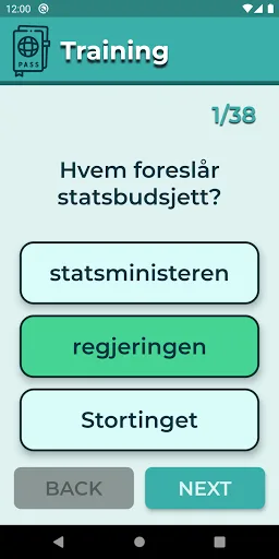 Samfunnsprøve Citizenship test screenshot 2