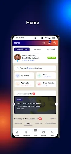 MyHRMS screenshot 2