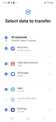 Samsung Smart Switch Mobile screenshot 4