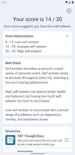 Confidence / Self-Esteem Test screenshot 3