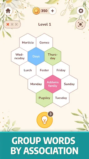 Hexa Ties: Word Associations screenshot 1