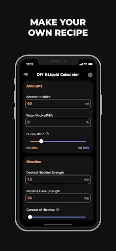 DIY E-Liquid Calculator | Vape screenshot 1