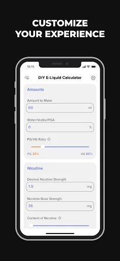DIY E-Liquid Calculator | Vape screenshot 5