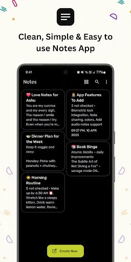 Notes - Pin to notification screenshot 1