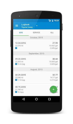 Logbook screenshot 1